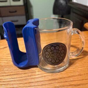 Oreo Cookie Glass Dunk Mug with Attachable Cookie Stacker